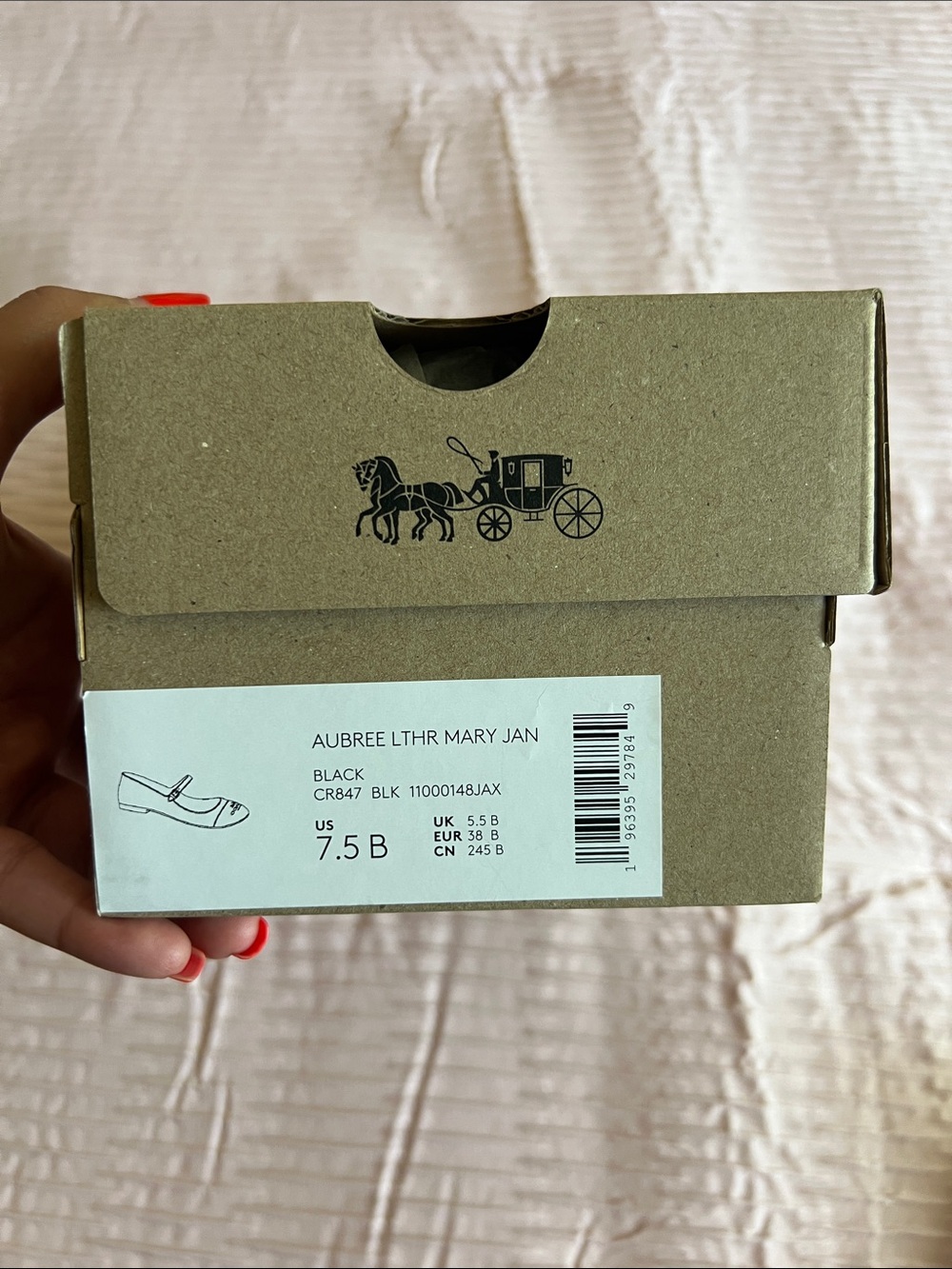 Coach Aubree Leather Mary Jane Flats - Picture 7 of 8